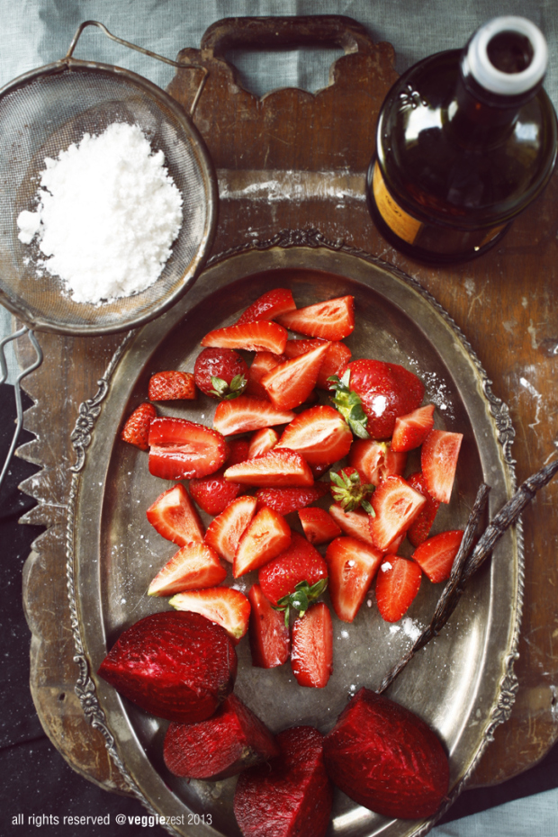 Strawberry upside down cake