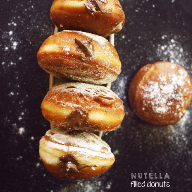 Nutella filled donuts for #worlddonutday  recipe on blog archive (link in profile) #f52grams #fbcigers #fbai #foodtalkindia #nationaldonutday